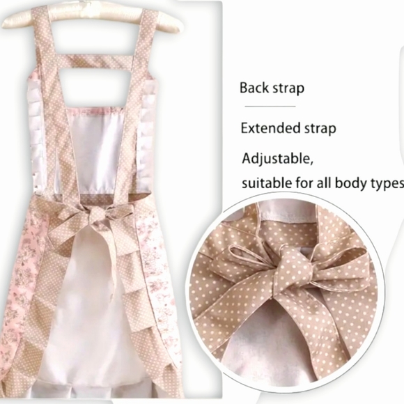 Stylish Durable Stain-Resistant 50s  Kitchen Apron - Perfect for Chefs & Servers - Picture 5 of 8